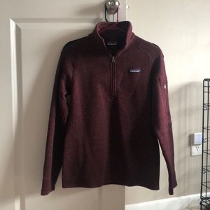 Patagonia Maroon Quarter Zip Fleece